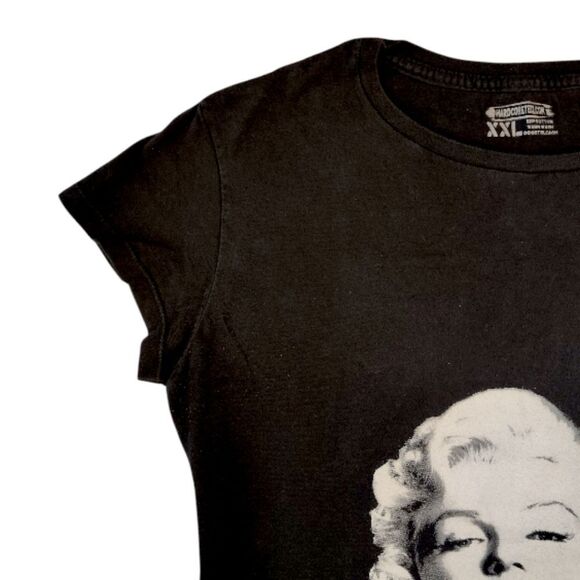 VTG RARE Black White Marilyn Monroe Single Stitch Hardcore Life TShirt XXL *Med - Picture 7 of 11